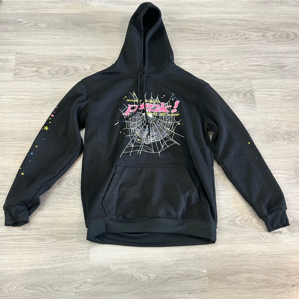 PINK Nevermind the Spider Super Soft Black Hoodie. Size M